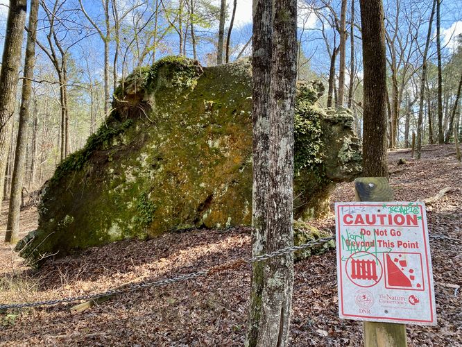 Peachtree Rock (fallen, top side view)