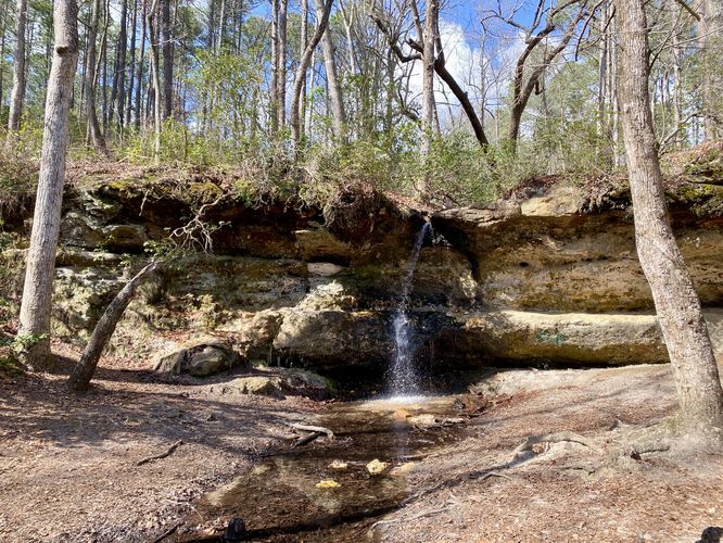 12-foot tall waterfall