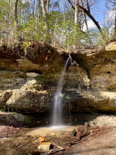 12-foot tall waterfall (long exposure)
