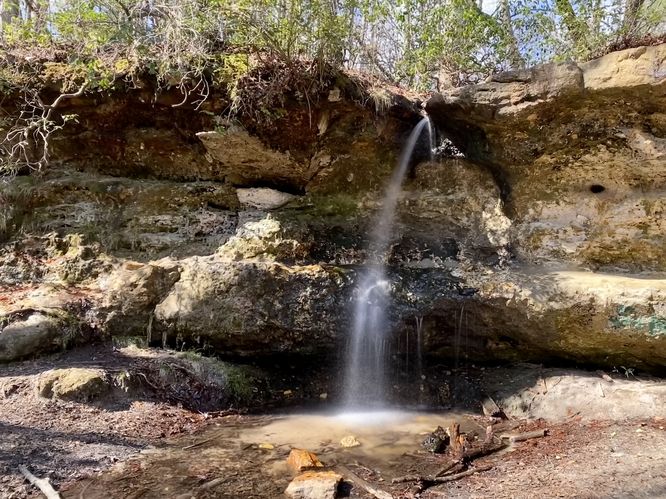 12-foot tall waterfall (long exposure)