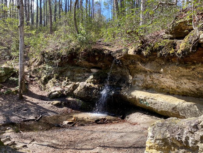 12-foot tall waterfall