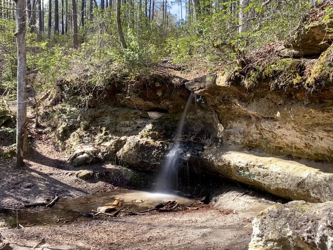 12-foot tall waterfall (long exposure)