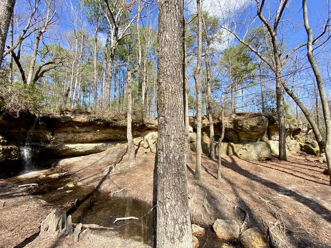 Ledges and 12-foot waterfall