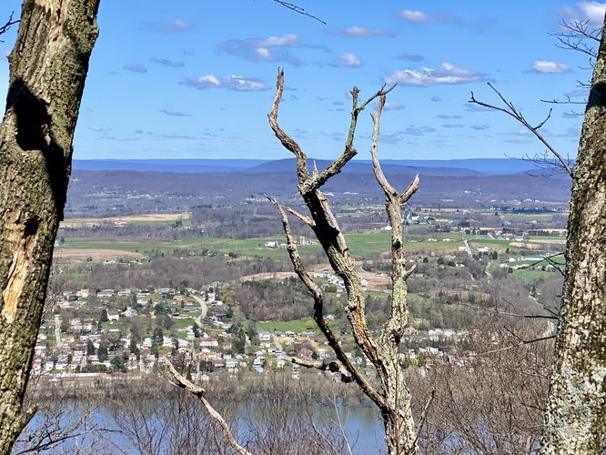 View of Duncannon, PA from Peters Mountain