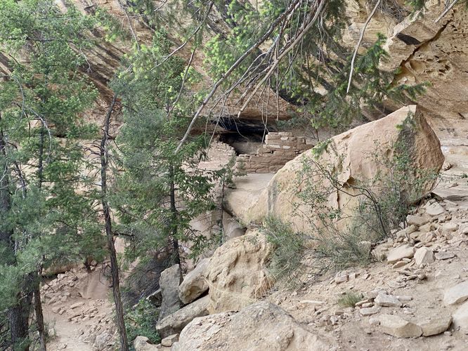 View of the alcove dwelling structures