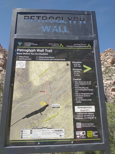 Trailhead Sign with information about the trail