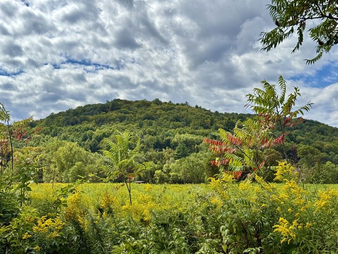 Scenic view of hills along the Marsh Creek Valley