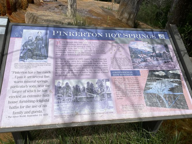 History of Pinkerton Hot Springs area and the mineral soda water