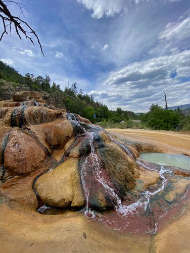 Pinkerton Hot Springs feeds the mineral water pool