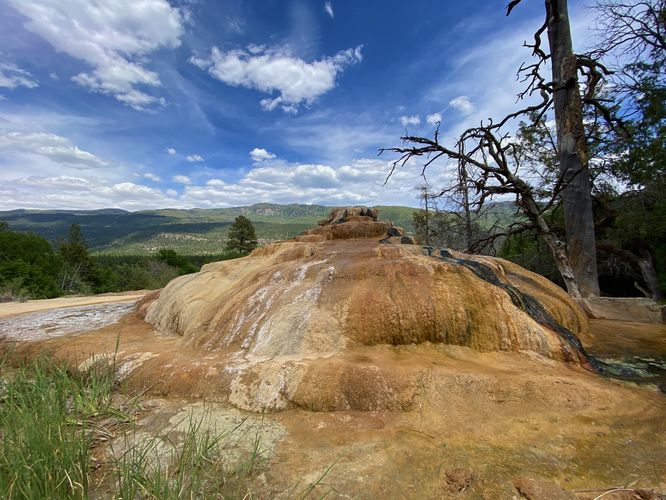 West side view of the hot spring