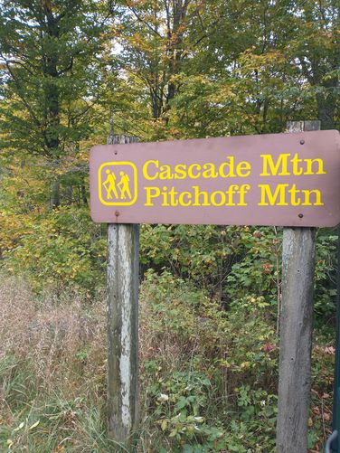 Trail sign at parking area 