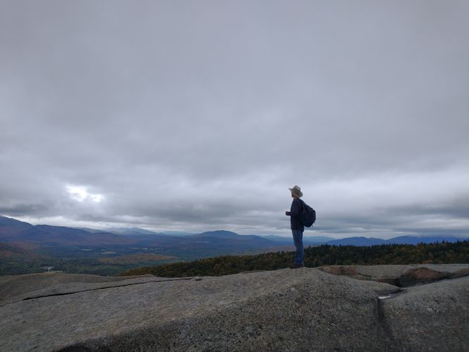 Amazing views from the large rocky plaza