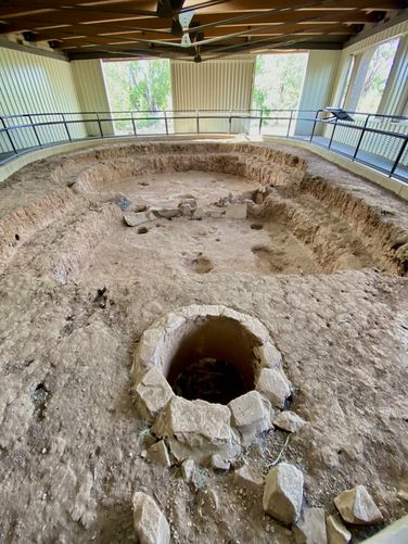 View of the air-flow chamber of the pithouse (circa 700 - 950 A.D.)