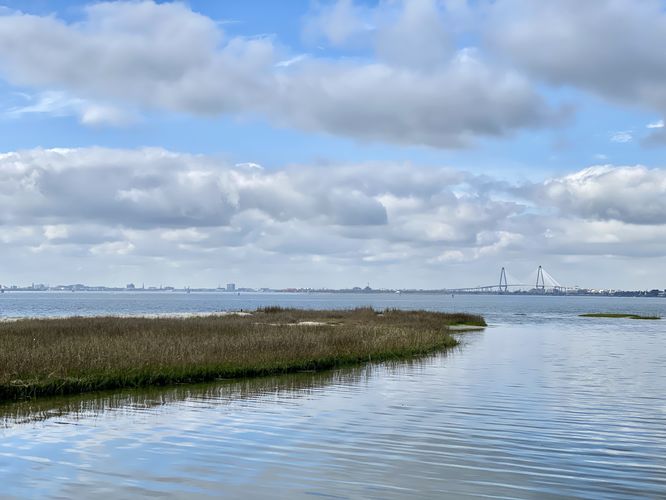 View of Charleston, SC from the Pitt Street Bridge Trail