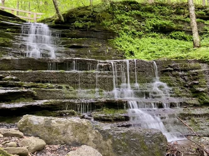 Step Falls, two-tiered 10-foot waterfall