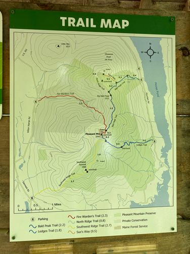 Pleasant Mountain trail map