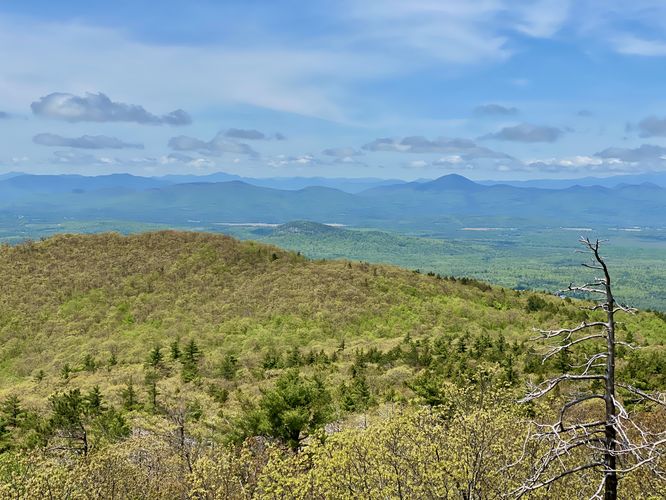 View into the White Mountains from the summit of Pleasant Mountain