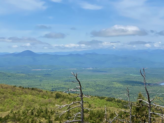 View into the White Mountains from the summit of Pleasant Mountain