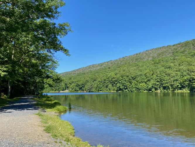 View of Poe Lake from the trail