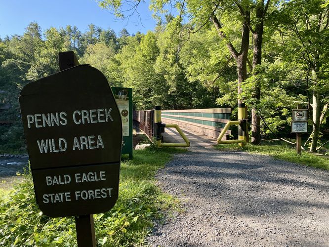 Entering Penns Creek Wild Area sign