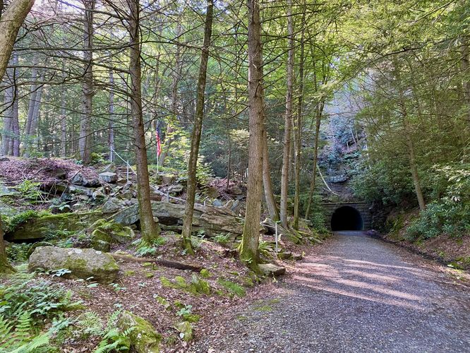 Private property sits adjacent to the Poe Paddy Tunnel