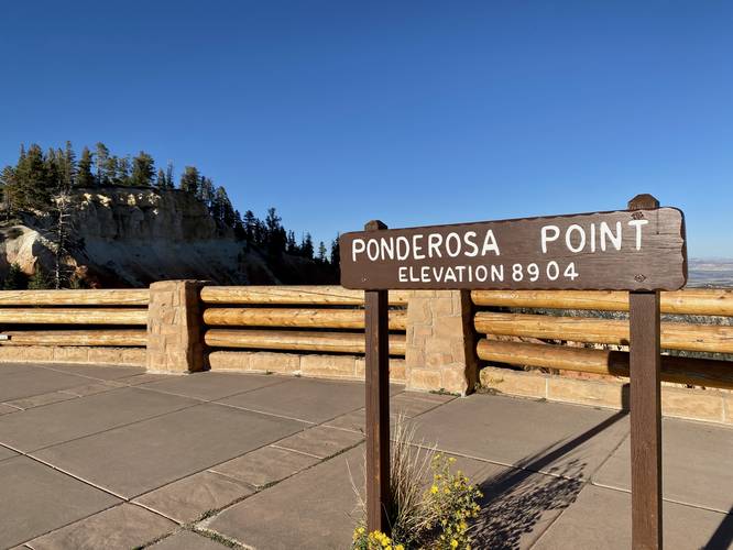 Ponderosa Point trailhead