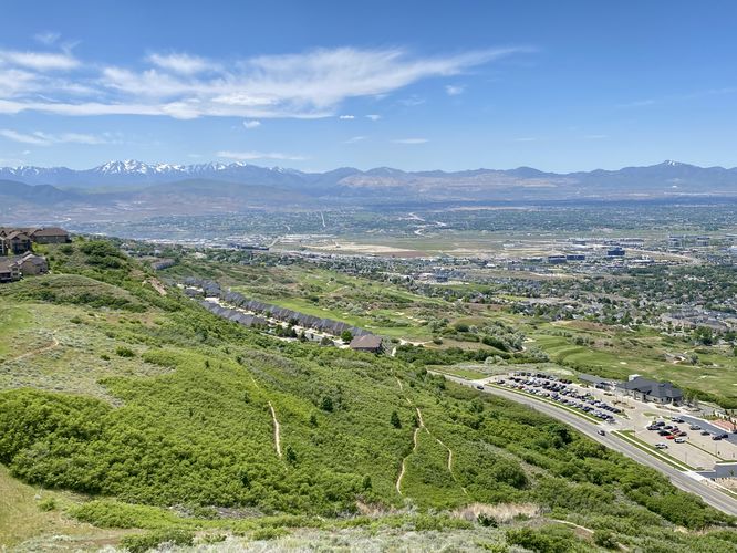 Views into Bluffdale, Utah from Potato Hollow Overlook