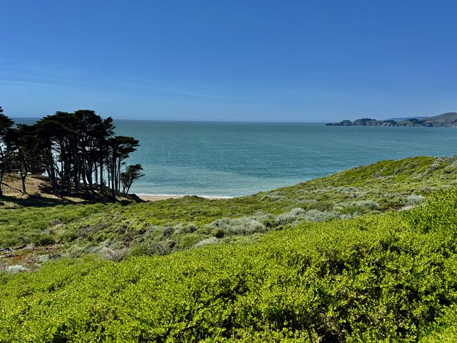 Beautiful blue hues of the Pacific Ocean