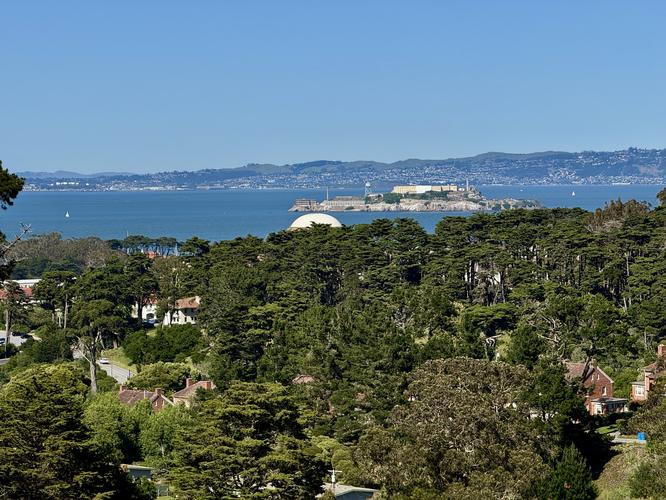 View of Alcatraz below Inspiration Point