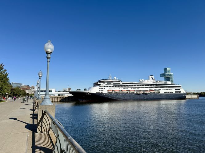 Boat docked at port