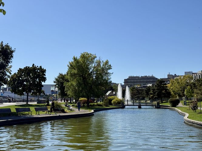 Pond view at Old Port Park