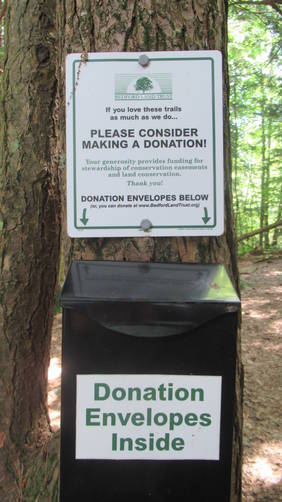 No fee to use trails or park, but Donations appreciated