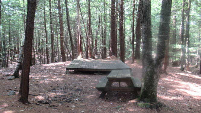 Campsite platform and picnic table