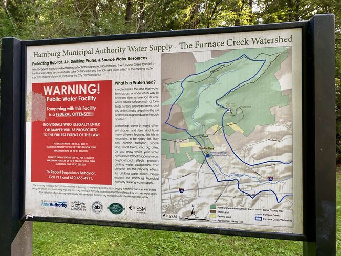 The Pinnacle and Pulpit Rock trailhead map (Appalachian Trail)