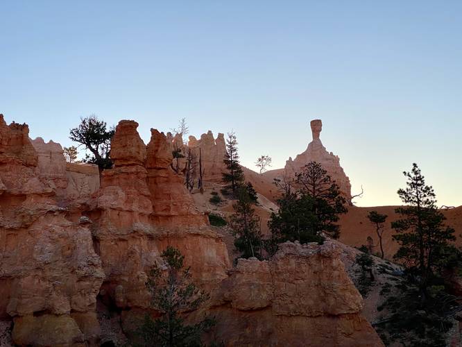View of the E.T. Hoodoo from below on the trail