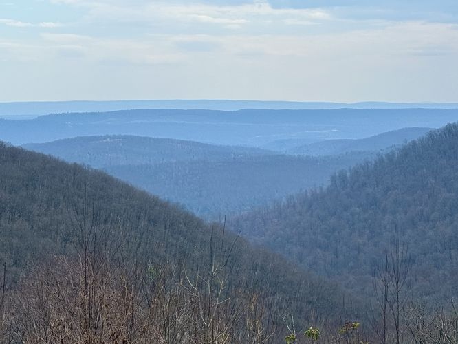 Rolling Pennsylvania mountains from the Whetstone Run Overlook