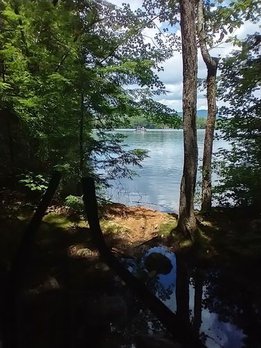 View of Squam Lake from the Five Finger Point Loop Trail 
