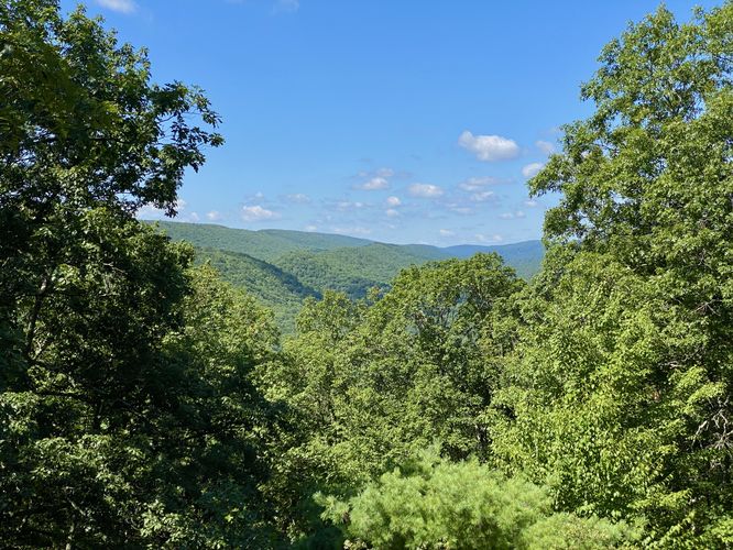 View of High Mountain and Little Poe Mountain (Ravens Knob Vista - west)