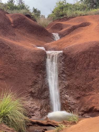 Long exposure of Red Dirt Falls, approx. 4-feet tall