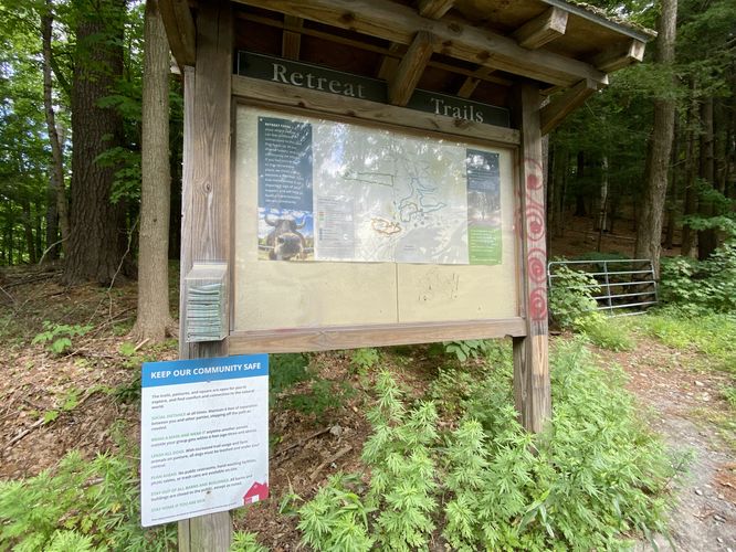 Retreat Tower trailhead kiosk