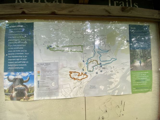 Retreat Farm trail map