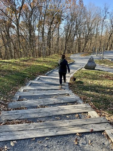 Staircase (non-accessible) on 2nd half of trail