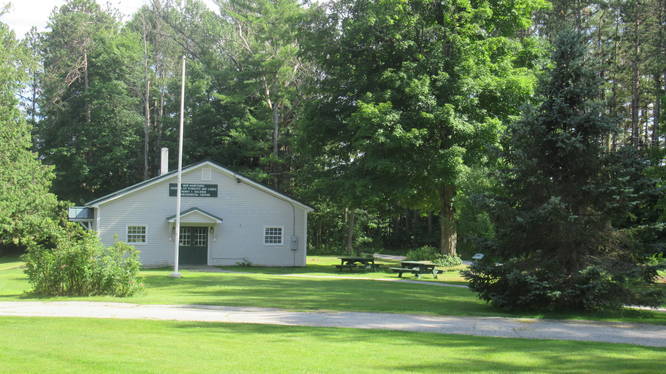 Baldwin Education Center with picnic tables