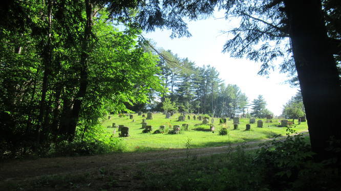 Cemetery across from clearing 