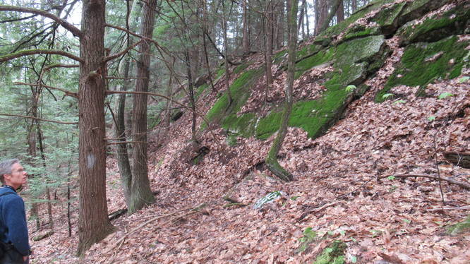 Steep trail side