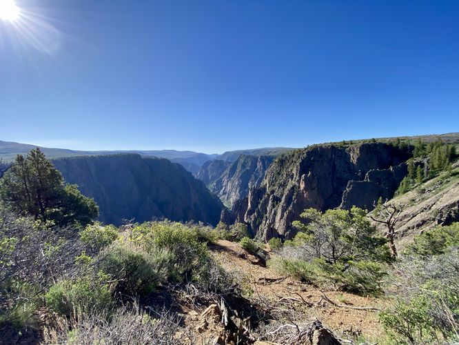 Southern view into the Black Canyon from Tomichi Point