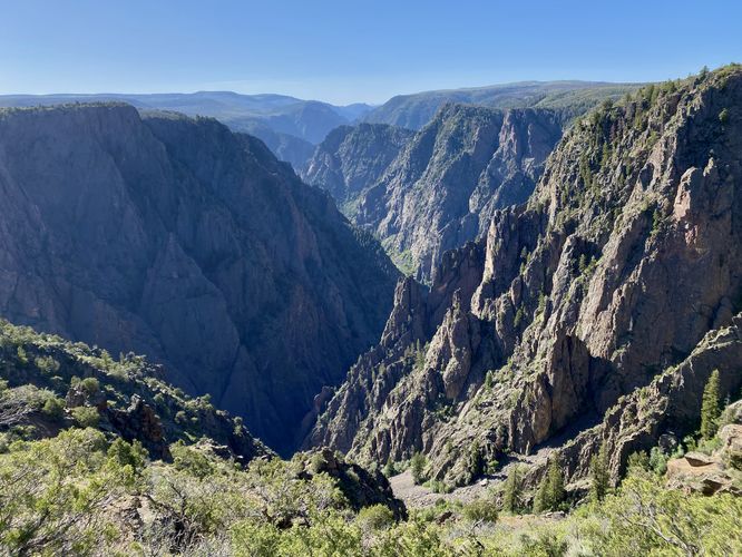 Southern view into the Black Canyon from Tomichi Point
