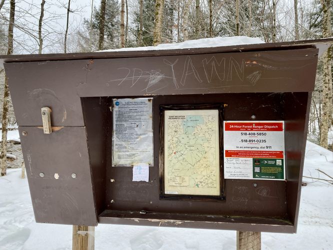 Giant Mountain Wilderness trail registry