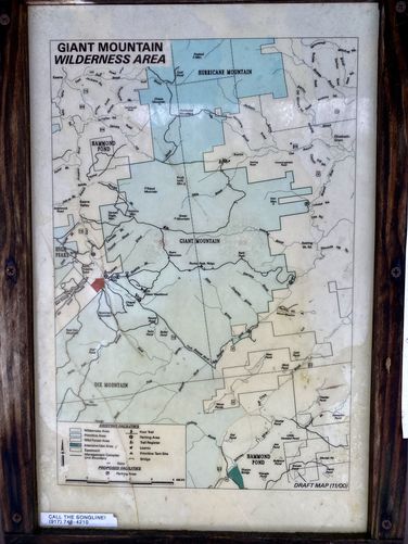 Giant Mountain Wilderness trail map