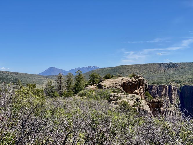 View of the West Elk Mountains from the Rock Point Trail